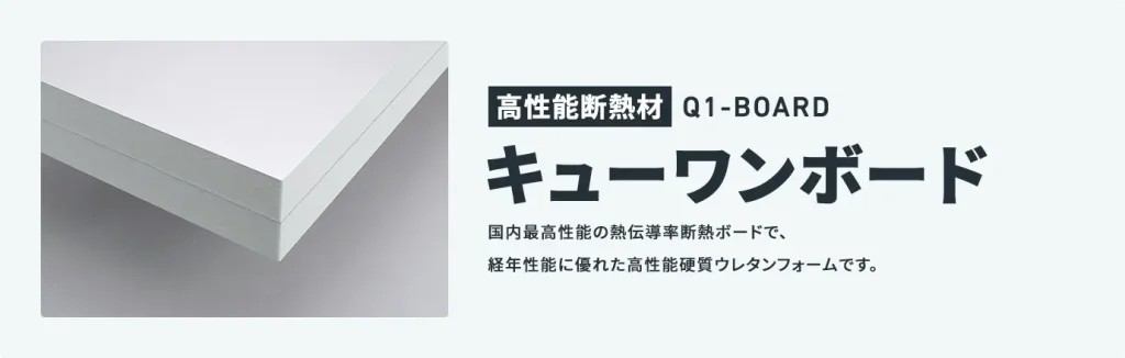 悠悠ホームの断熱材「キューワンボード」