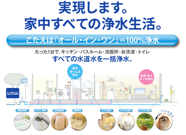 その他のユニークな仕様|家中浄水器と抗酸化リキッド