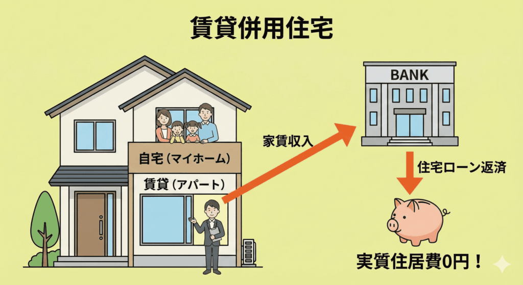 賃貸併用住宅のイメージ図